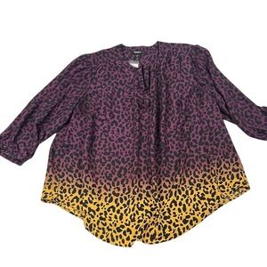 Torrid Blouse with Mandarin Collar and Relaxed‎ Fit Womens Size 2x (18-20) NWT